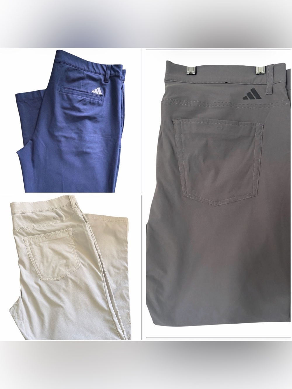 Adidas Men’s Stretch Pants 36x30 – Lot of 3. Pre owned in very good condition
